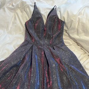 Sparkly purple iridescent dress